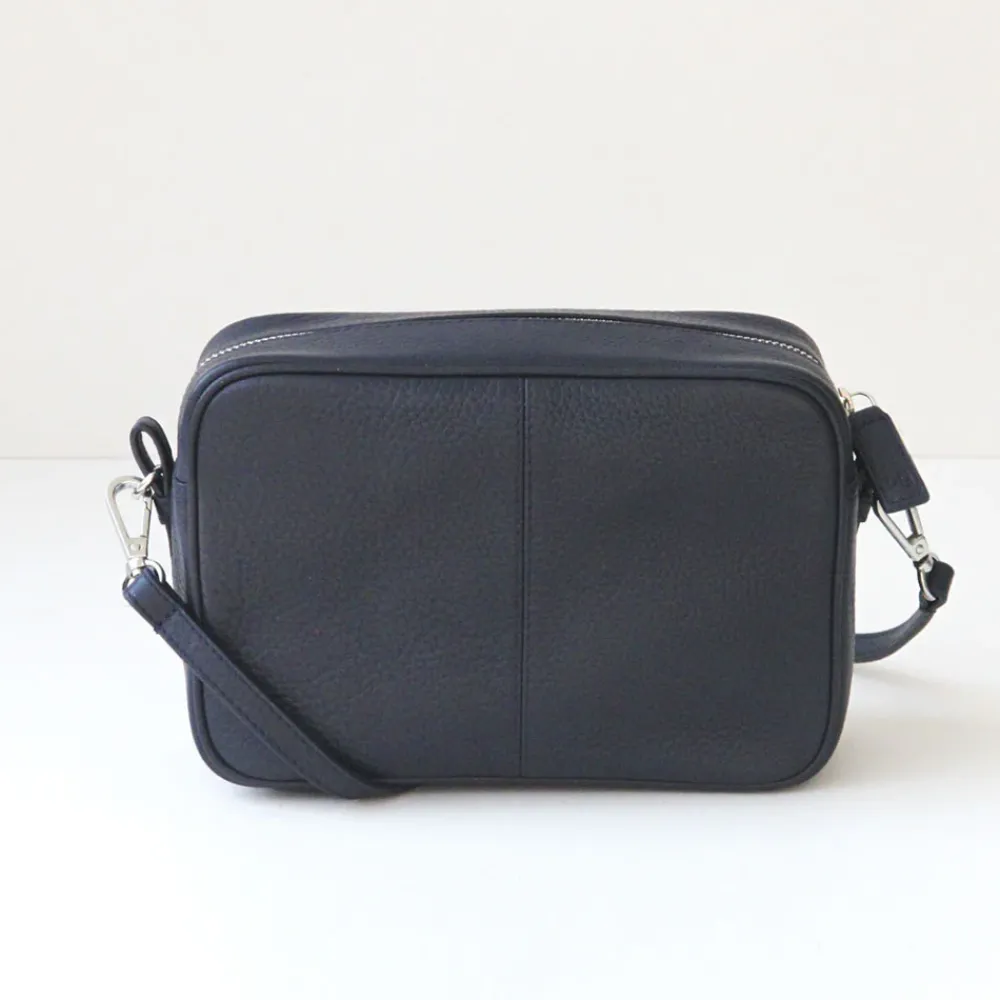 Navy Leather Camera Bag>Caroline Gardner Discount