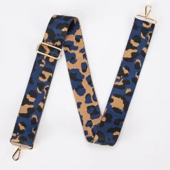Navy Leopard Webbing Handbag Strap>Caroline Gardner Best Sale