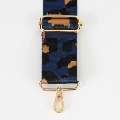 Navy Leopard Webbing Handbag Strap>Caroline Gardner Best Sale