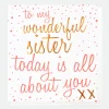 Neon Birthday Card For Sister>Caroline Gardner Shop