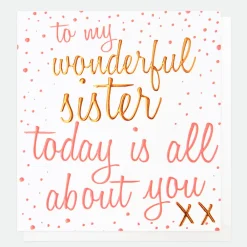 Neon Birthday Card For Sister>Caroline Gardner Shop