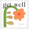 Orange Daisy Get Well Soon Card>Caroline Gardner New