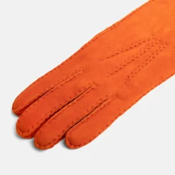 Orange Shearling Gloves><noscript><img width=