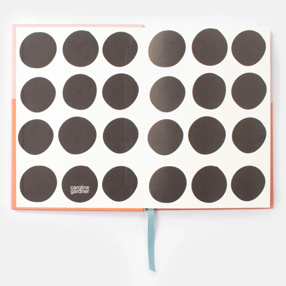 Orange/Pale Pink Slim Hardback Notebook>Caroline Gardner Store