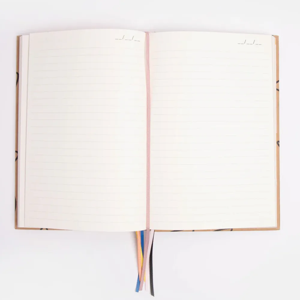 Outline Hearts Kraft Hardback Notebook>Caroline Gardner Shop