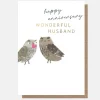 Owls Wonderful Husband Anniversary Card>Caroline Gardner Hot