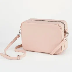 Pale Pink Leather Camera Bag>Caroline Gardner Store