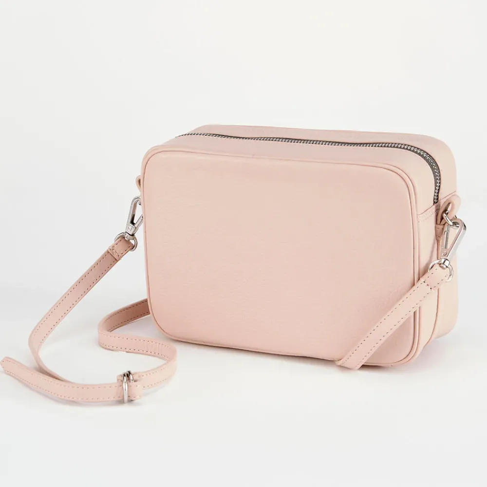 Pale Pink Leather Camera Bag>Caroline Gardner Store