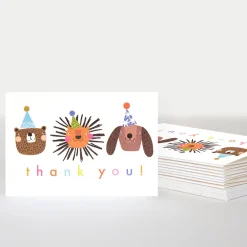 Party Animals Thank You Cards Pack of 10>Caroline Gardner Sale