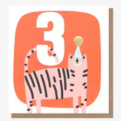 Party Cat 3rd Birthday Card>Caroline Gardner Fashion