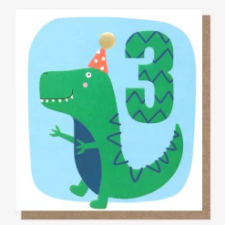 Party Dinosaur 3rd Birthday Card>Caroline Gardner Sale