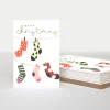 Patterned Socks Small Christmas Card Pack of 10>Caroline Gardner Cheap