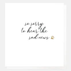 Paw Print Sorry To Hear Sympathy Card>Caroline Gardner Sale