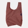 Peach Check Small Shopper Bag>Caroline Gardner Cheap