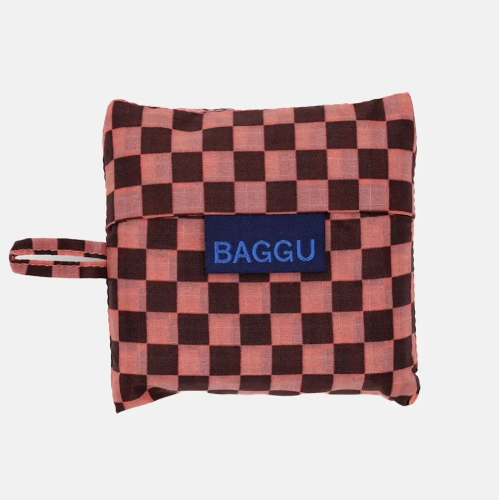 Peach Check Small Shopper Bag>Caroline Gardner Cheap