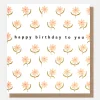 Peach Flowers Happy Birthday To You Card>Caroline Gardner Outlet