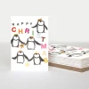 Penguins & Stars Small Christmas Card Pack of 10>Caroline Gardner Outlet