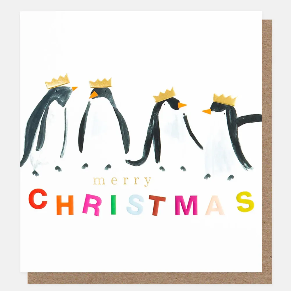 Penguins In Hats Charity Christmas Card Pack of 8>Caroline Gardner Shop