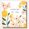 Pink & Yellow Flowers Thinking of You Card>Caroline Gardner Cheap