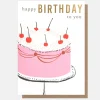 Pink Cake & Cherries Birthday Card>Caroline Gardner Cheap