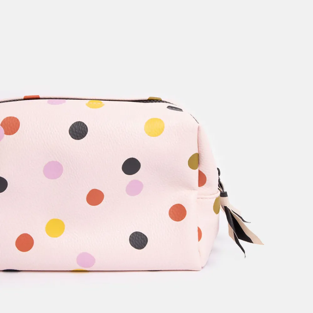 Pink Dotty Large Travel Wash Bag>Caroline Gardner Online