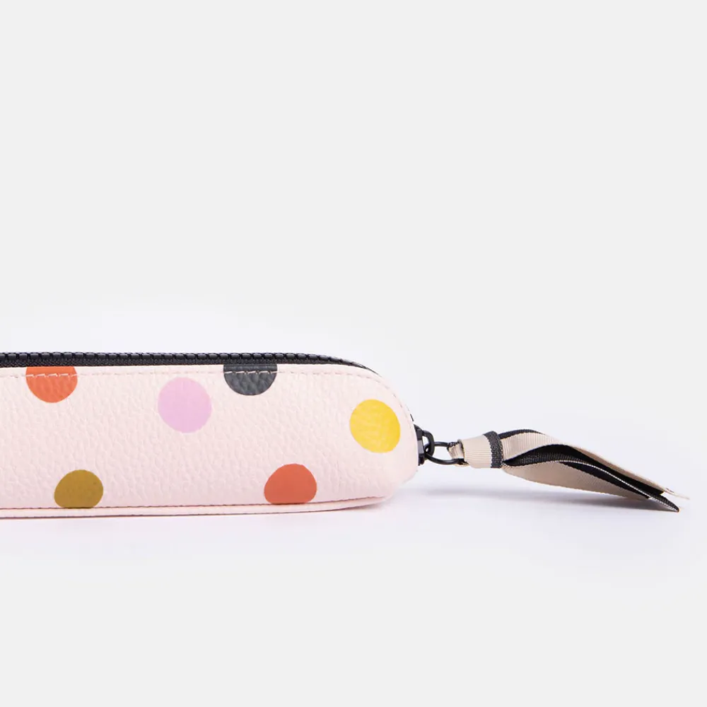 Pink Dotty Pencil Case>Caroline Gardner Store