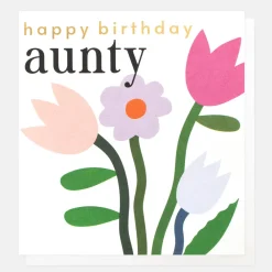 Pink Flowers Birthday Card For Aunty>Caroline Gardner Discount