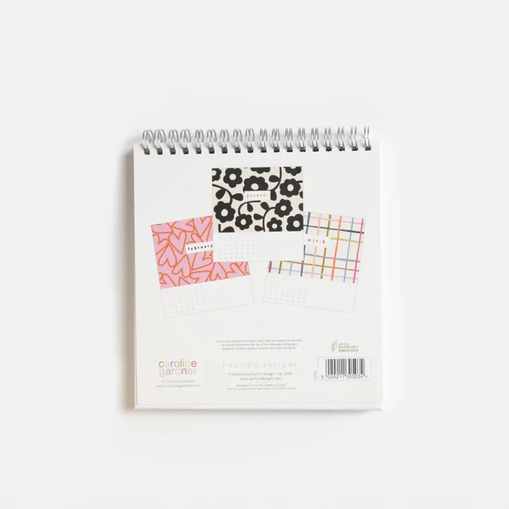 Pink Hearts 2025 Desk Calendar>Caroline Gardner Cheap