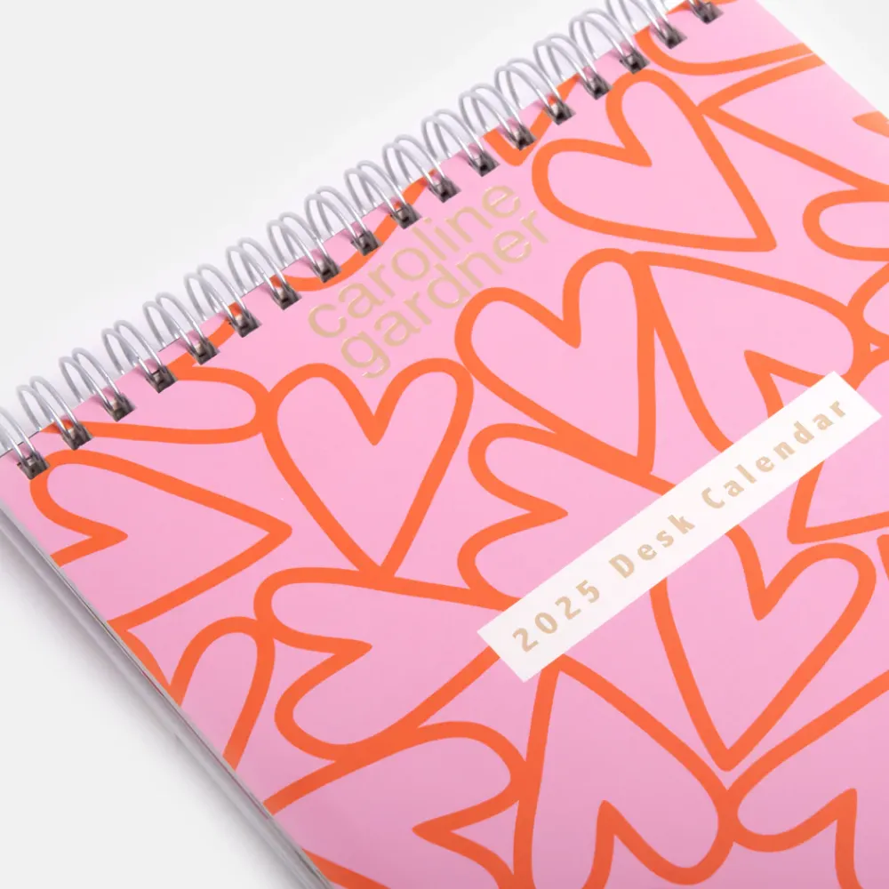 Pink Hearts 2025 Desk Calendar>Caroline Gardner Cheap