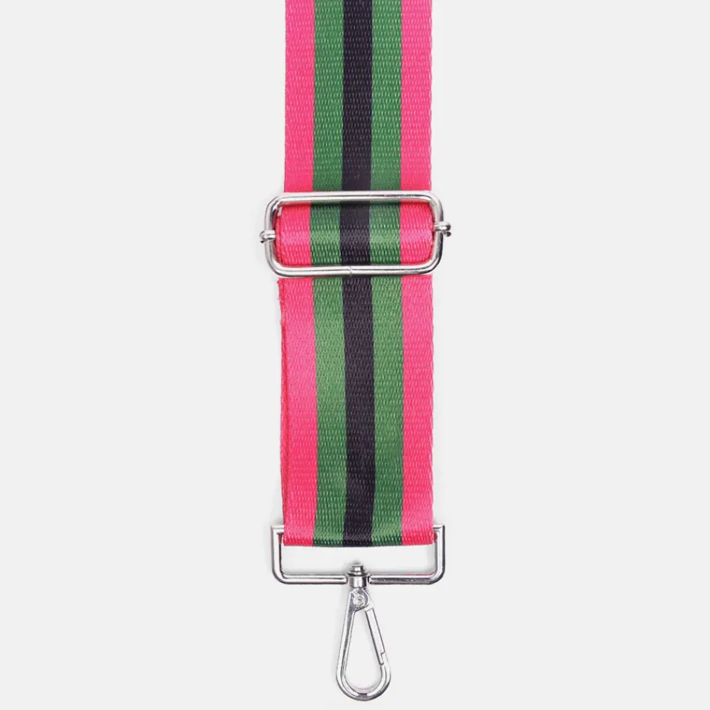 Pink, Khaki & Black Stripe Webbing Handbag Strap>Caroline Gardner Hot