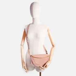 Pink Leather Brooke Crossbody Belt Bag><noscript><img width=