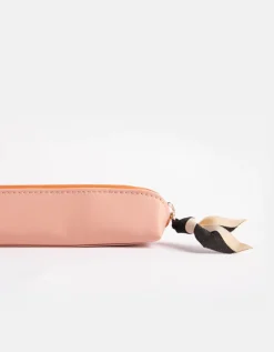Pink/Orange Nylon Pencil Case><noscript><img width=