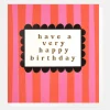 Pink/Orange Stripes Birthday Card>Caroline Gardner Online