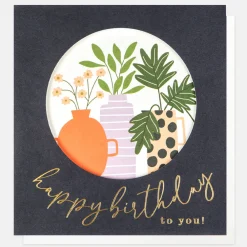 Plants In Vases Birthday Card>Caroline Gardner Sale