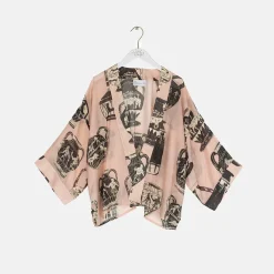 Plaster Pink Pots Short Kimono>Caroline Gardner Clearance