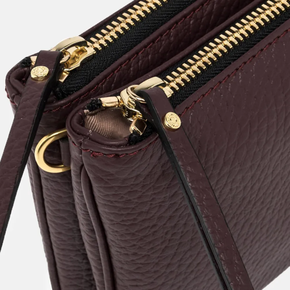 Plum Leather Frida Crossbody Bag>Caroline Gardner Flash Sale