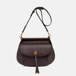 Plum Leather Pilar Shoulder Bag>Caroline Gardner Cheap