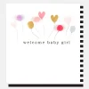 Pom Pom Balloons New Baby Girl Card>Caroline Gardner Clearance