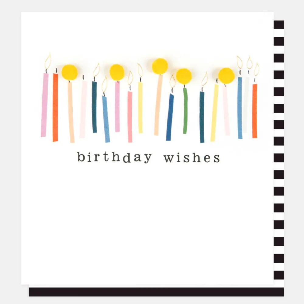 Pom Pom Candles Birthday Card>Caroline Gardner Sale
