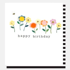 Pom Pom Flowers Birthday Card>Caroline Gardner Store