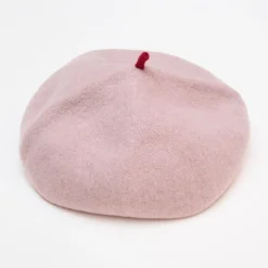 Powder Pink Pure Merino Roll Up Beret>Caroline Gardner Cheap