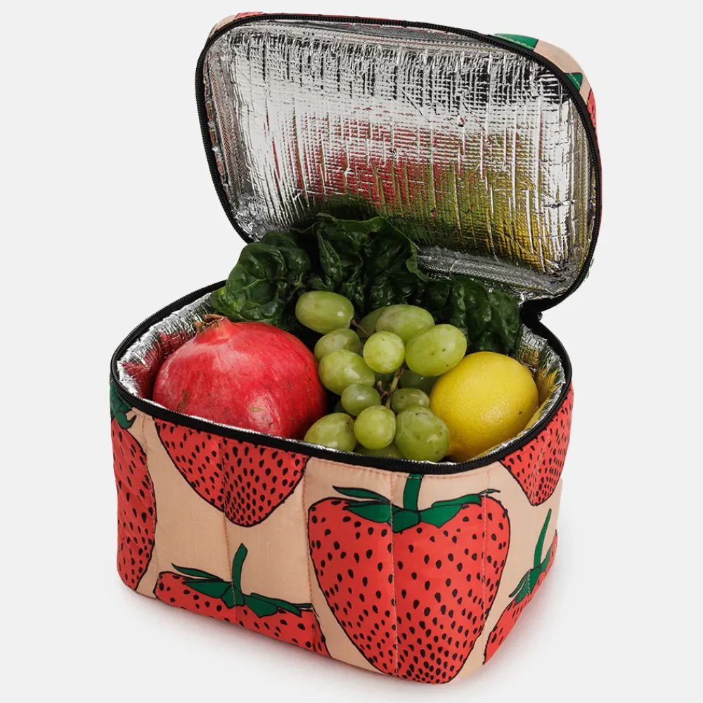 Puffy Strawberry Lunch Bag>Caroline Gardner Outlet