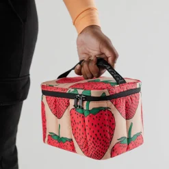 Puffy Strawberry Lunch Bag><noscript><img width=