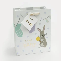 Rabbit New Baby Medium Gift Bag>Caroline Gardner Outlet