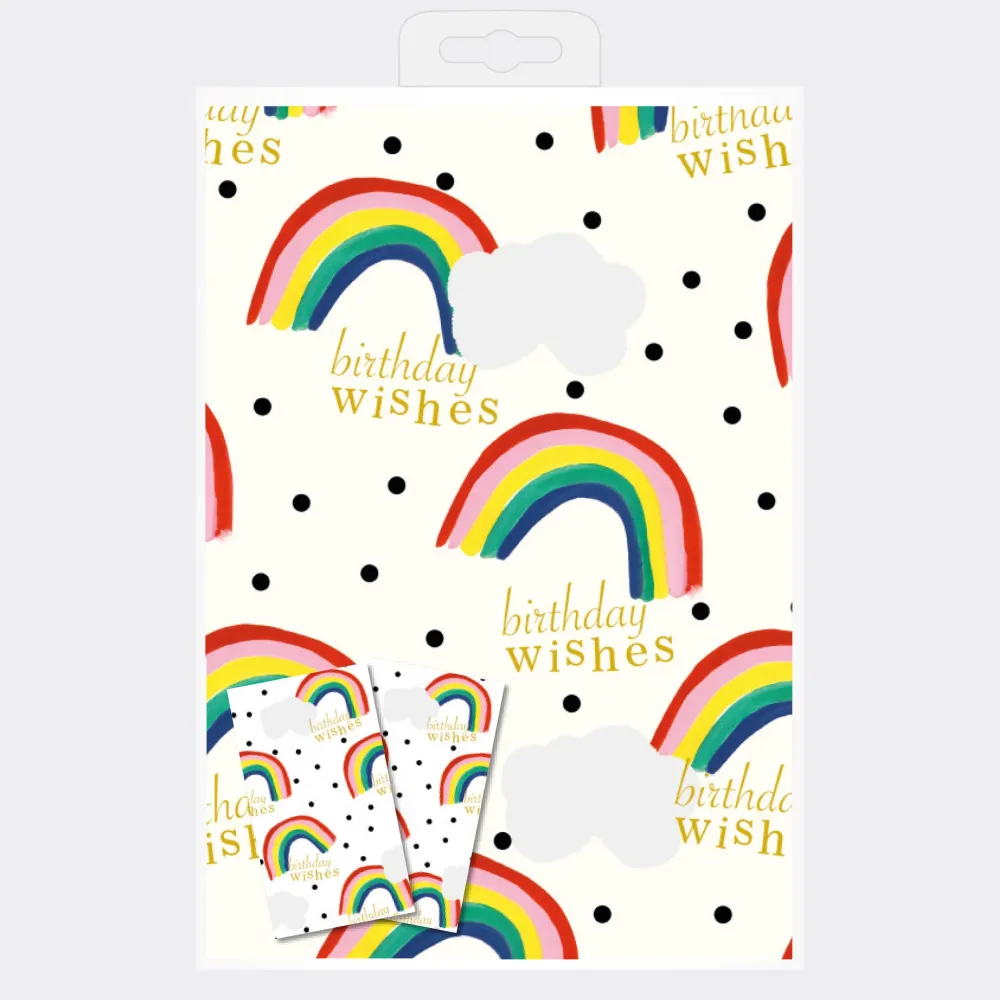 Rainbow Wrapping Paper and Tags Set of 2>Caroline Gardner Hot