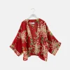 Red Chrysanthemum Short Kimono>Caroline Gardner Discount