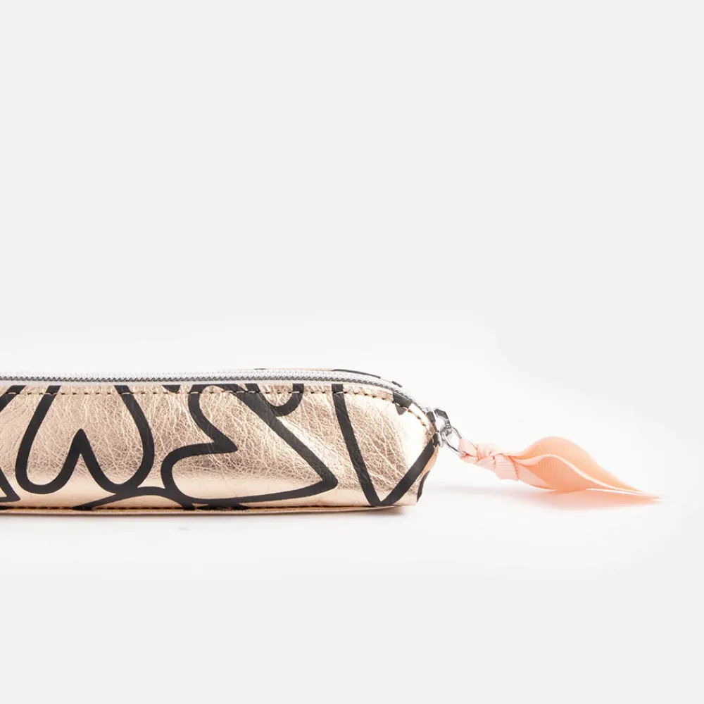Rose Gold Hearts Pencil Case>Caroline Gardner Cheap