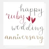 Ruby Wedding Anniversary Card>Caroline Gardner Best Sale