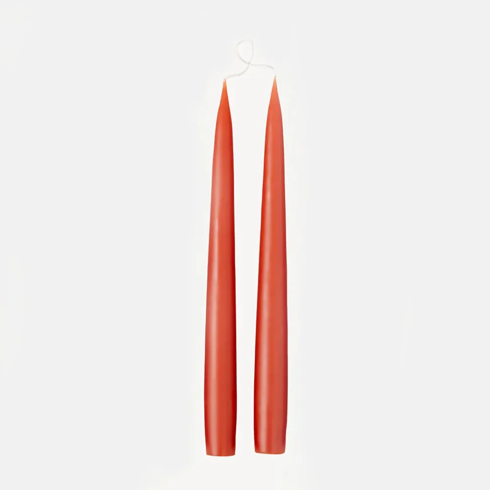 Rust Taper Dinner Candles Set of 2>Caroline Gardner Discount
