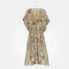 Sage Flower Arch String Dress>Caroline Gardner Store